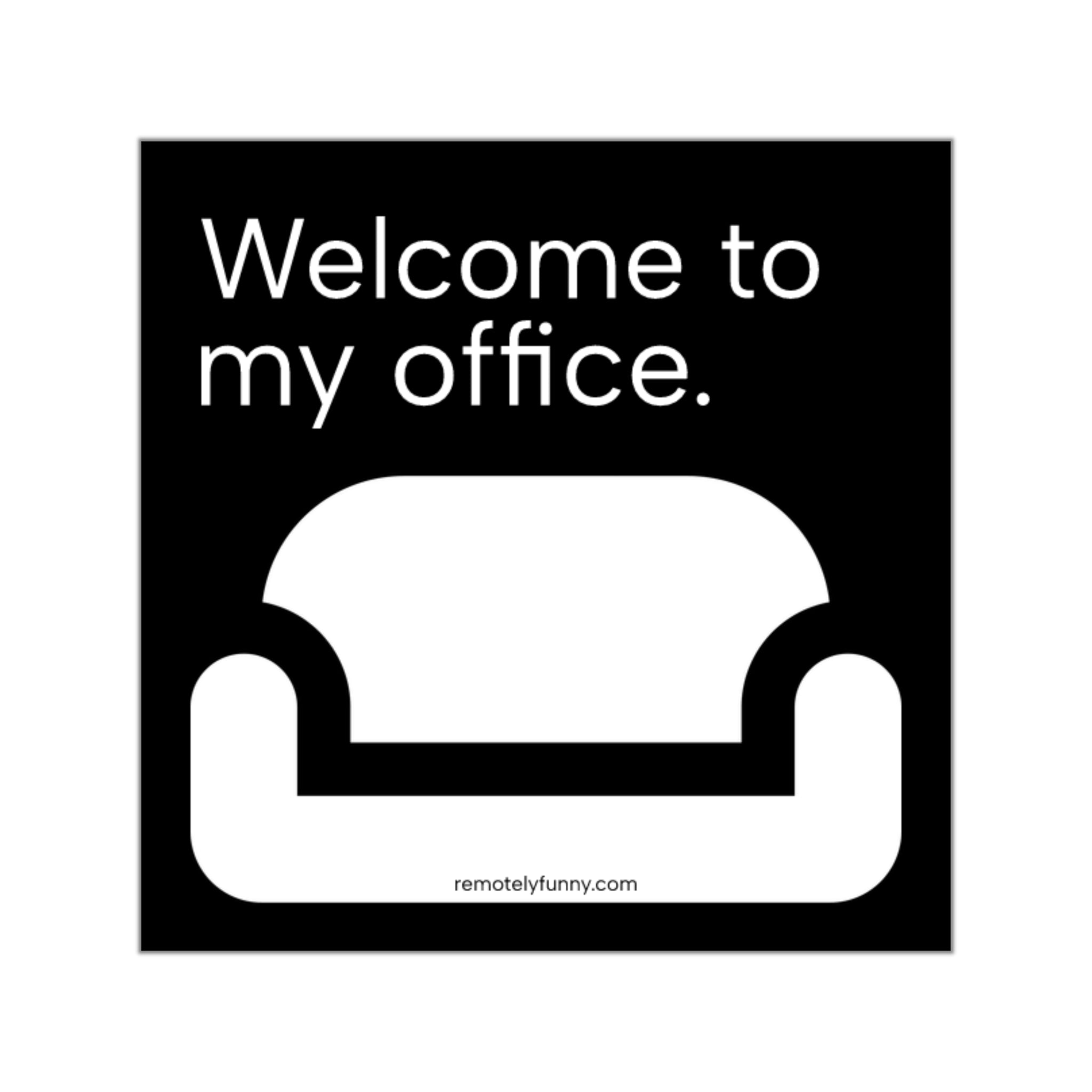 Welcome to my office - couch office icon 